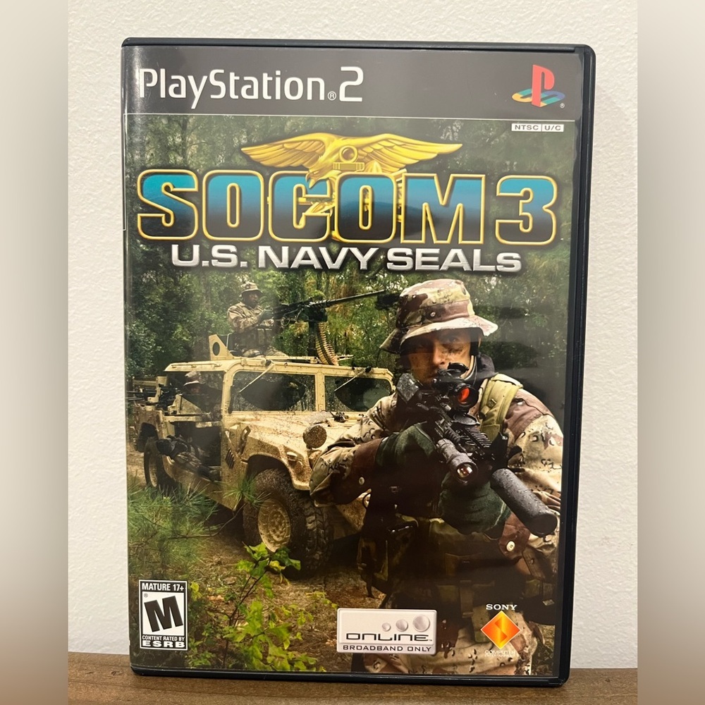 SOCOM 3: U.S. Navy SEALs (Sony PlayStation 2, 2005) Tested & Works With Manual!!
